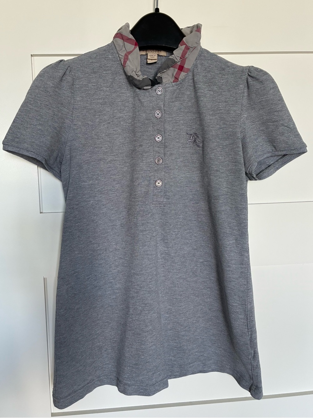 Burberry Brit S Grey Nova Check Collar Polo Shirt